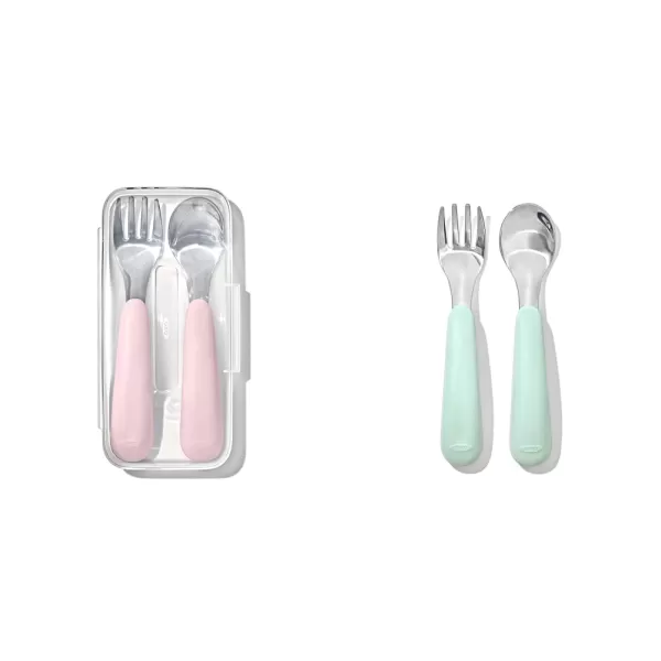 OXO Tot On-The-Go Fork and Spoon Set - Dusk
