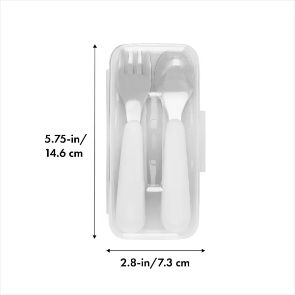 OXO Tot On-The-Go Fork and Spoon Set - Dusk
