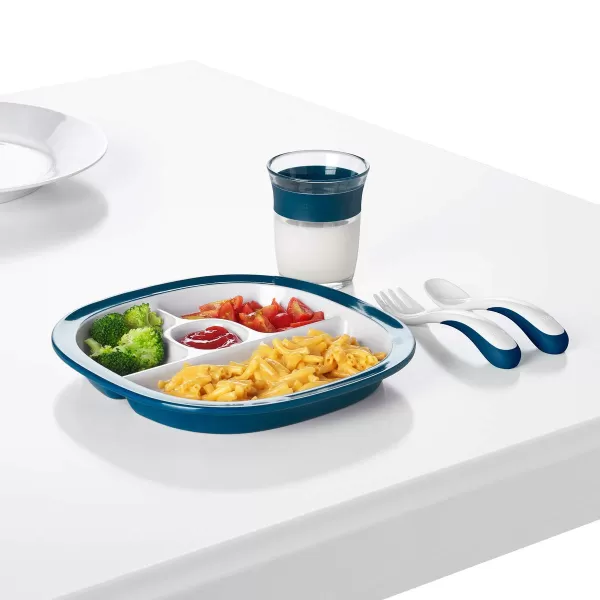 OXO Tot Plastic Fork and Spoon Set - Opal and Blossom