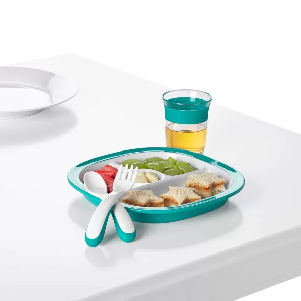 OXO Tot Plastic Fork and Spoon Set - Opal and Blossom