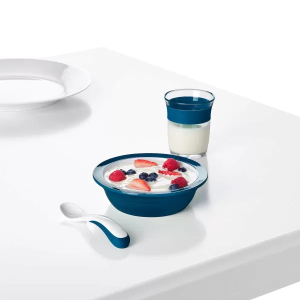 OXO Tot Plastic Fork and Spoon Set - Opal and Blossom