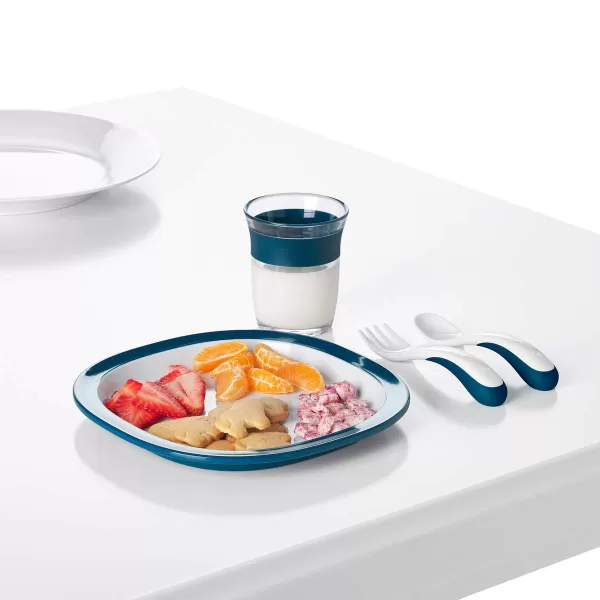 OXO Tot Plastic Fork and Spoon Set - Opal and Blossom