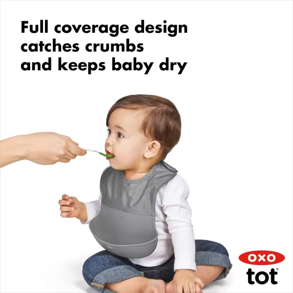 OXO Tot Roll-Up Bib - 2 Pack - Drizzle and Dusk