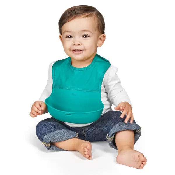 OXO Tot Roll-Up Bib - 2 Pack - Drizzle and Dusk