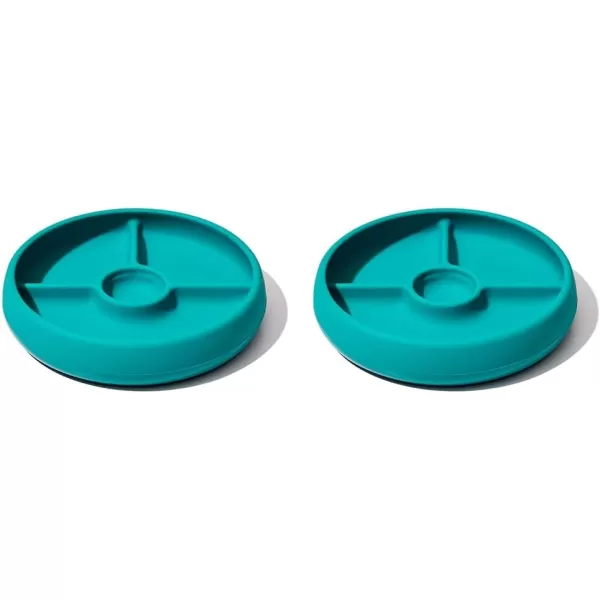 OXO Tot Silicone Divided Plate Navy , 6.8x1.3 Inch 