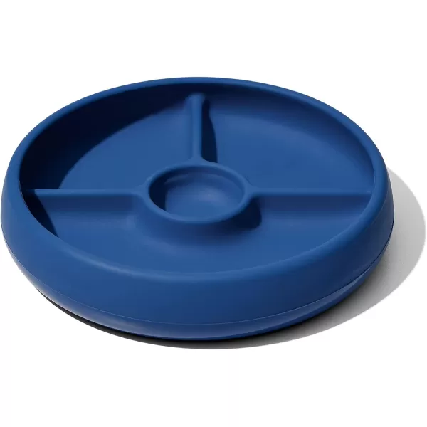 OXO Tot Silicone Divided Plate Navy , 6.8x1.3 Inch 