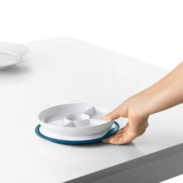 OXO Tot Stick &amp; Stay Suction Divided Plate - Navy
