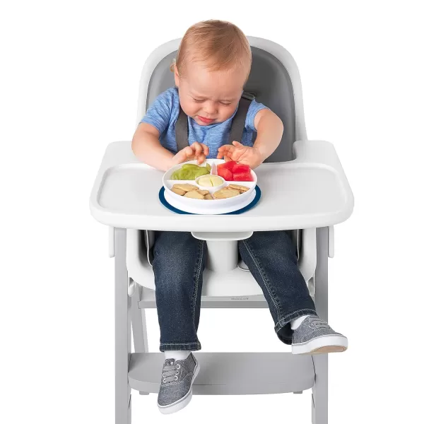 OXO Tot Stick &amp; Stay Suction Divided Plate - Navy