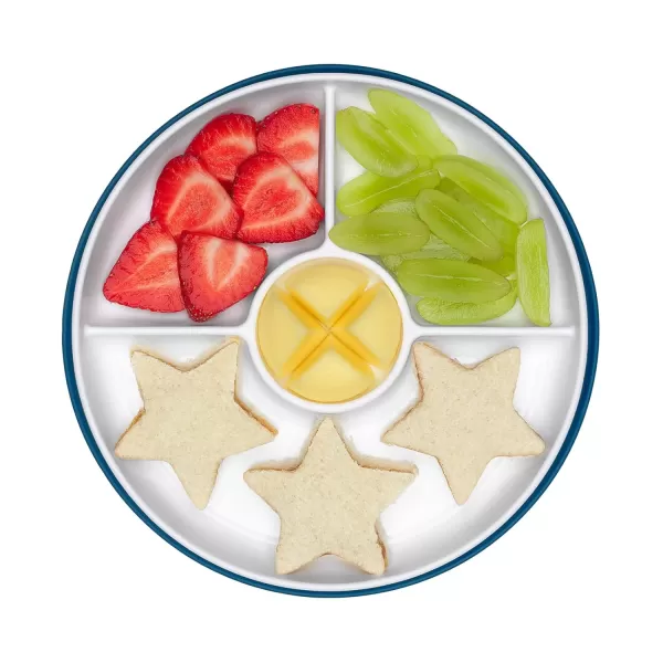 OXO Tot Stick &amp; Stay Suction Divided Plate - Navy
