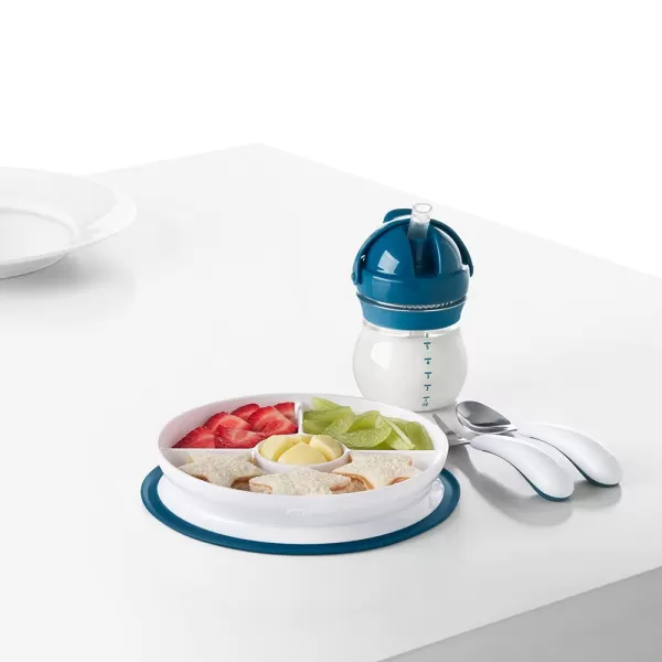 OXO Tot Stick &amp; Stay Suction Divided Plate - Navy