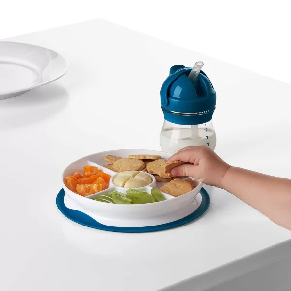OXO Tot Stick &amp; Stay Suction Divided Plate - Navy