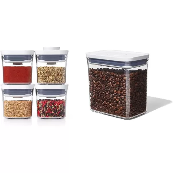 OXO Good Grips 4-Piece Mini POP Container Set, clear