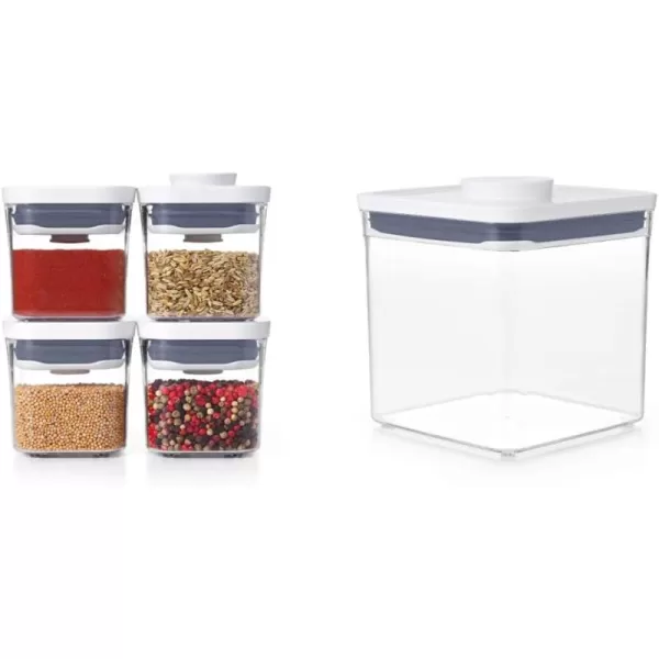 OXO Good Grips 4-Piece Mini POP Container Set, clear