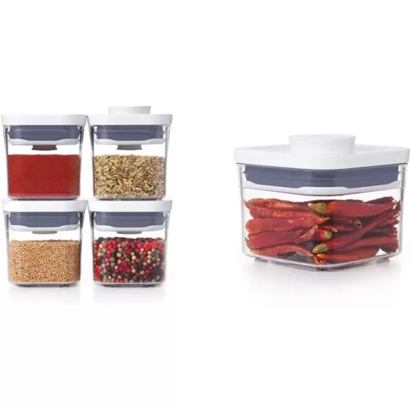 OXO Good Grips 4-Piece Mini POP Container Set, clear