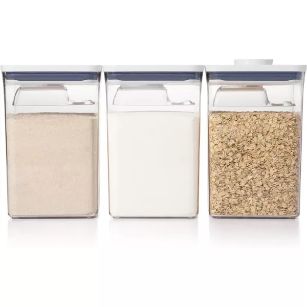 OXO Good Grips 6 Piece Large Canister Set with Scoops, 4.4 qt each, White