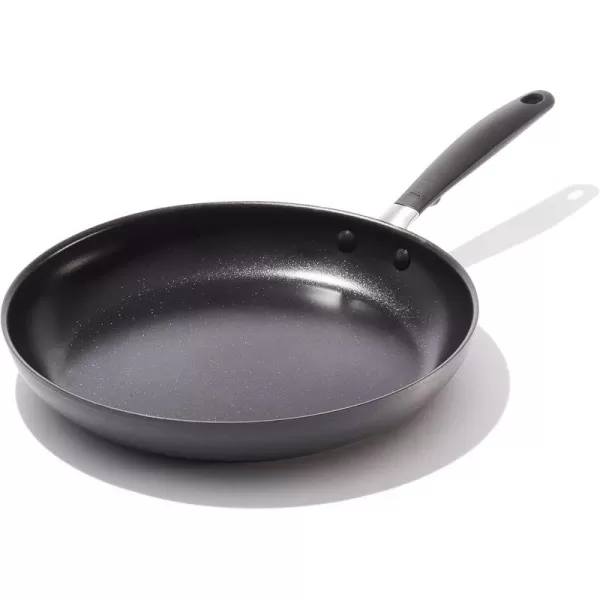 OXO Good Grips 8" Frying Pan Skillet, 3-Layered German Engineered Nonstick Coating, Stainless Steel Handle with Nonslip Silicone, Black