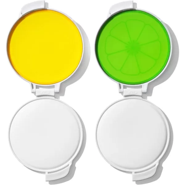 OXO Good Grips Cut &amp; Keep Reusable Silicone Produce Saver Set - Onion and Lemon