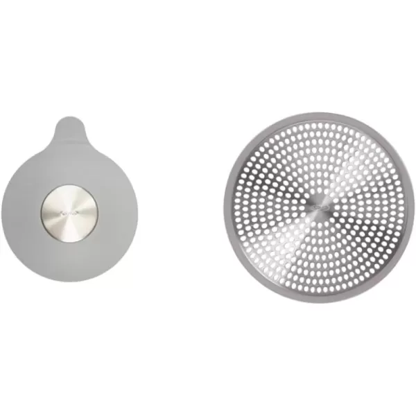 OXO Good Grips Silicone/Stainless Steel Tub Stopper, Grey