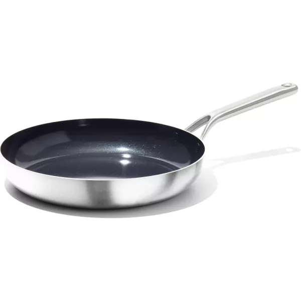 OXO Mira Tri-Ply Stainless Steel PFAS-Free Nonstick, 12" Frying Pan Skillet, Induction, Multi Clad, Dishwasher and Metal Utensil Safe