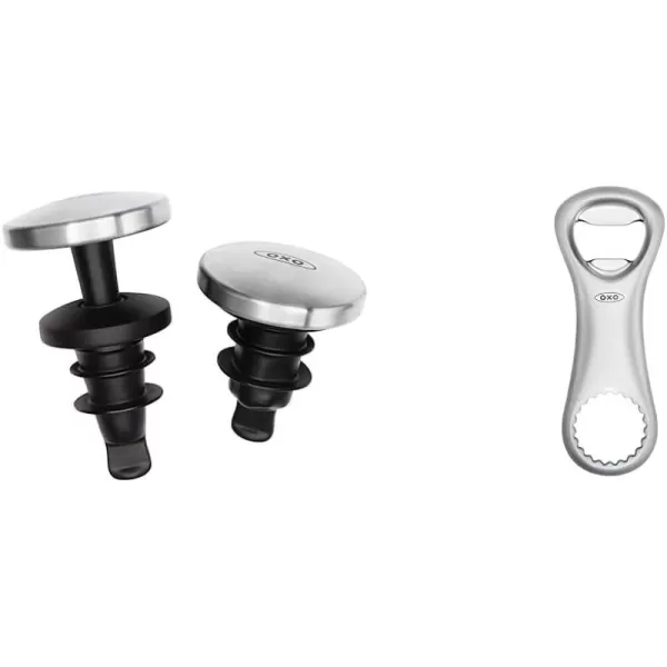OXO SteeL Expanding Wine Stoppers, 2 Count