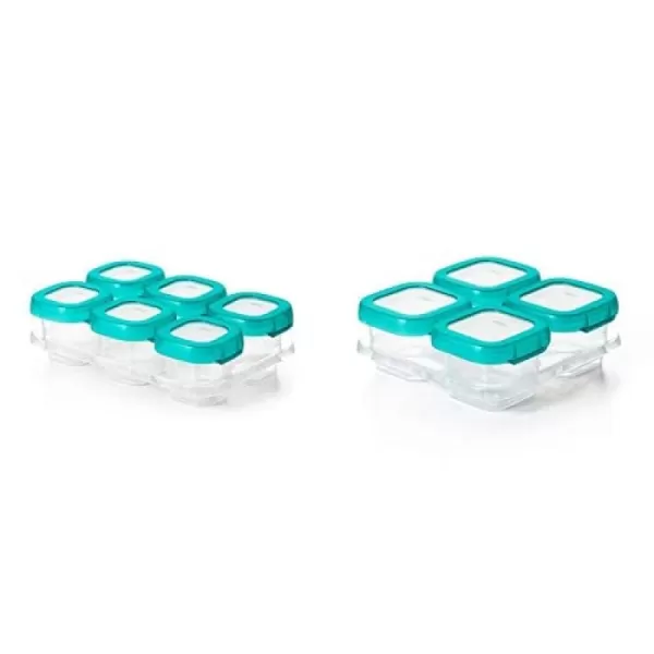 OXO Tot 2 ounce Baby Blocks Food Storage Containers, Pink