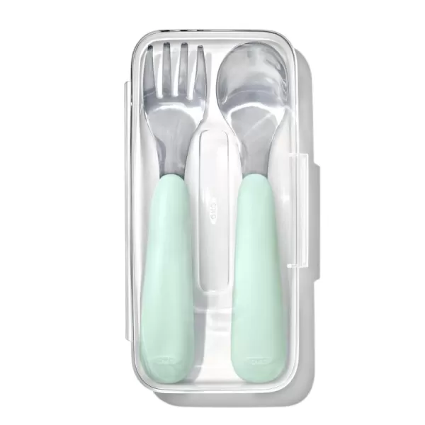 OXO Tot On-The-Go Fork and Spoon Set - Dusk