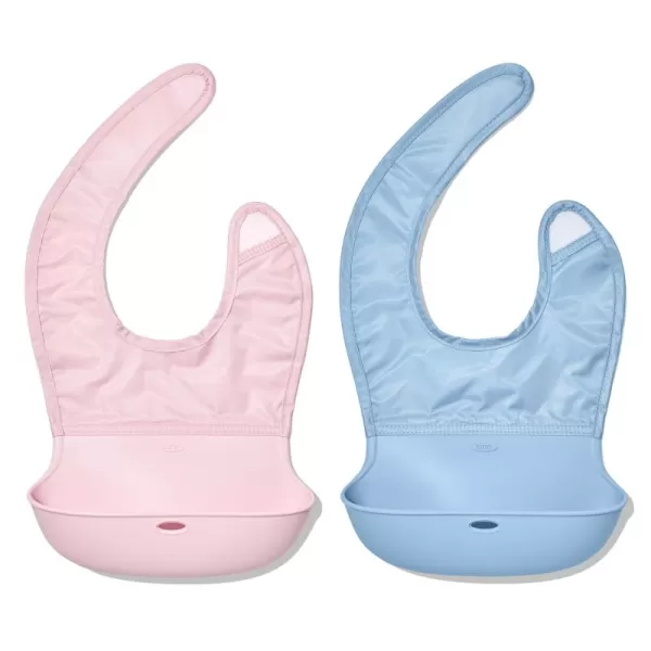 OXO Tot Roll-Up Bib - 2 Pack - Drizzle and Dusk