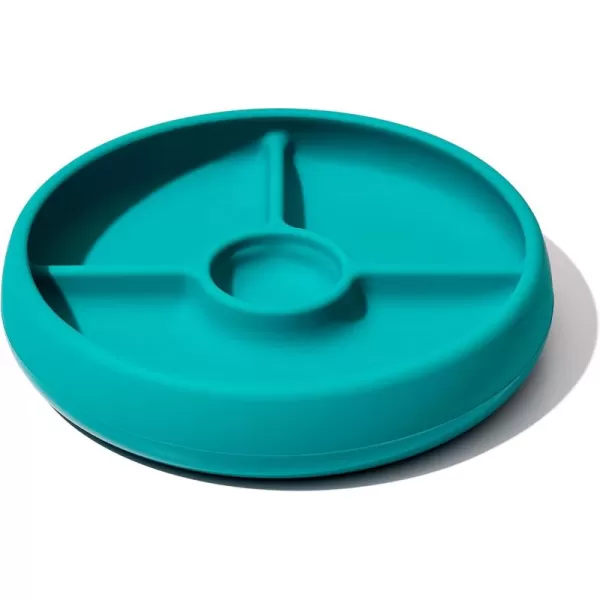 OXO Tot Silicone Divided Plate Navy , 6.8x1.3 Inch 