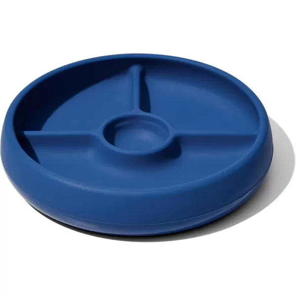 OXO Tot Silicone Divided Plate Navy , 6.8x1.3 Inch 