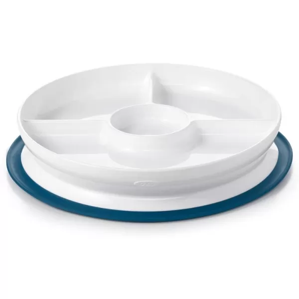 OXO Tot Stick &amp; Stay Suction Divided Plate - Navy