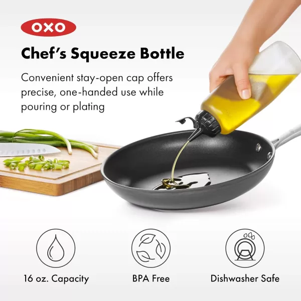 OXO Chef's Condiment Squeeze Bottles  - Large 16 oz