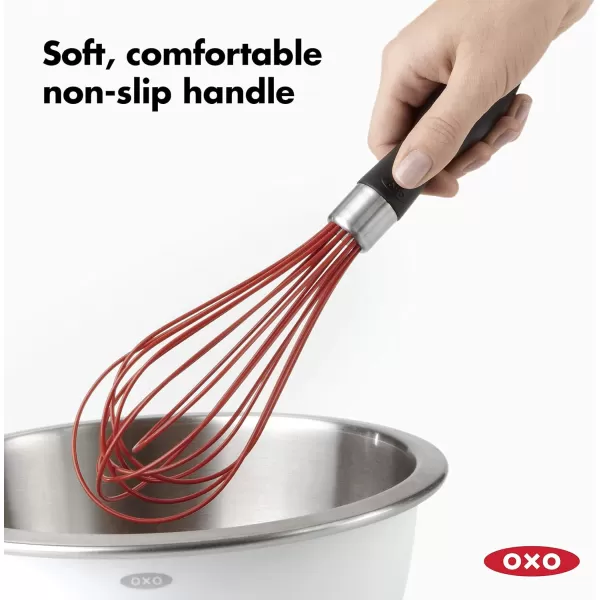 OXO Good Grips 11-Inch Silicone Balloon Whisk - Red