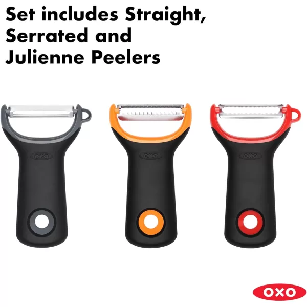 OXO Good Grips 3 Piece Assorted Prep Y-Peeler Set