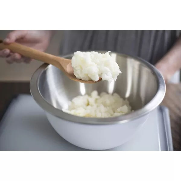 OXO Good Grips 3-Piece Stainless-Steel Mixing Bowl Set, White