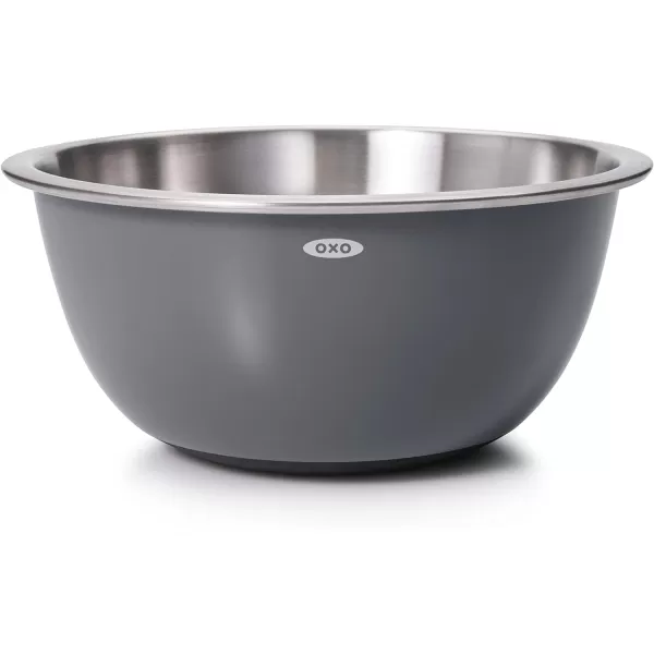 OXO Good Grips 3-Piece Stainless-Steel Mixing Bowl Set, White