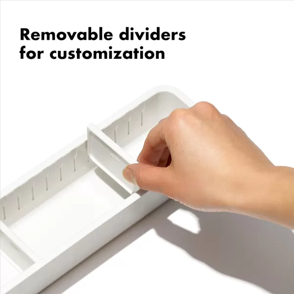 OXO Good Grips 4-Piece Complete Adjustable Drawer Bin Set with Removable Dividers