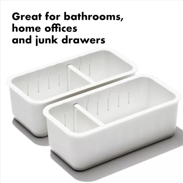 OXO Good Grips 4-Piece Complete Adjustable Drawer Bin Set with Removable Dividers