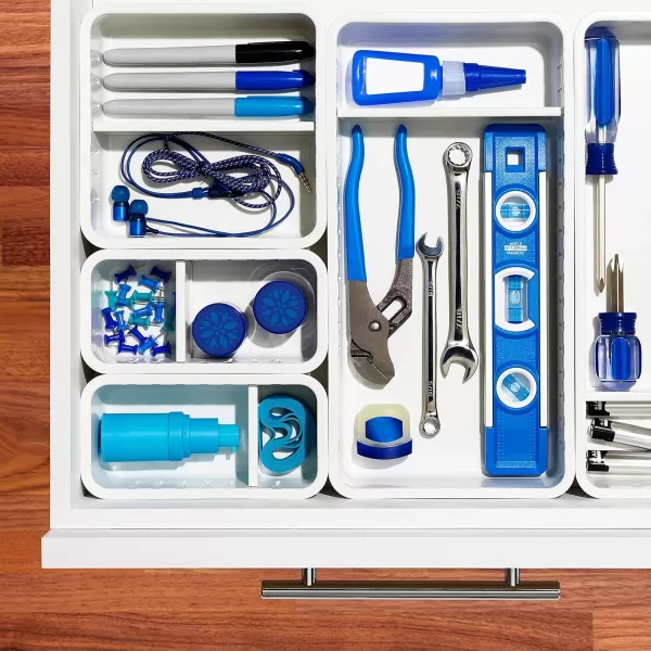 OXO Good Grips 4-Piece Complete Adjustable Drawer Bin Set with Removable Dividers