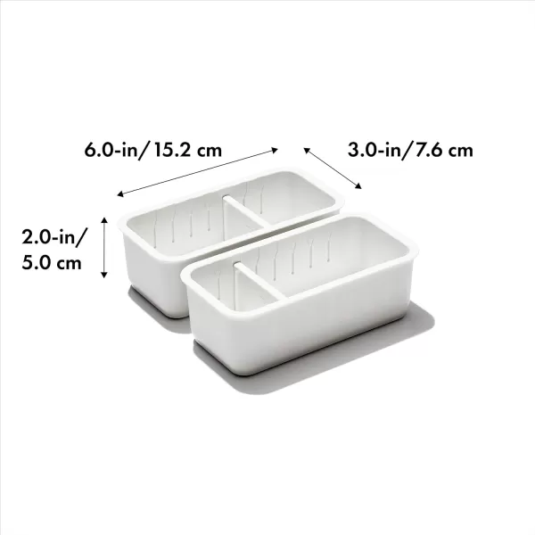 OXO Good Grips 4-Piece Complete Adjustable Drawer Bin Set with Removable Dividers