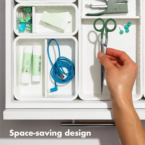 OXO Good Grips 4-Piece Complete Adjustable Drawer Bin Set with Removable Dividers