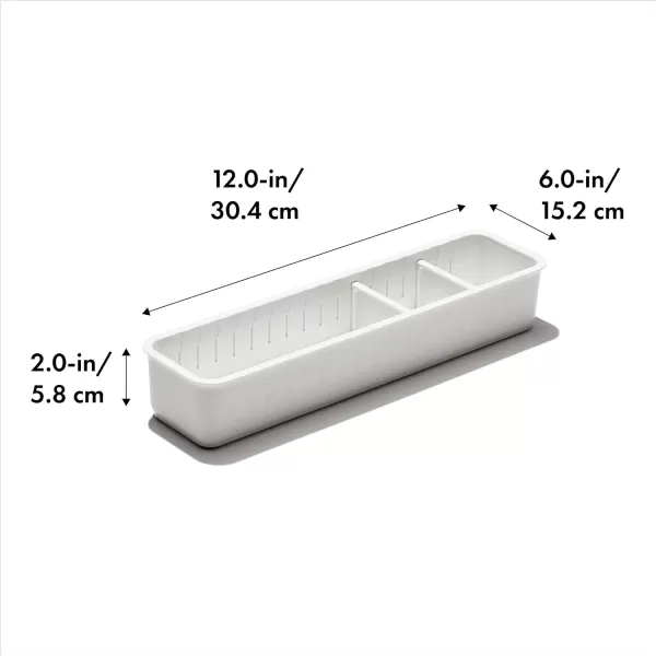 OXO Good Grips 4-Piece Complete Adjustable Drawer Bin Set with Removable Dividers