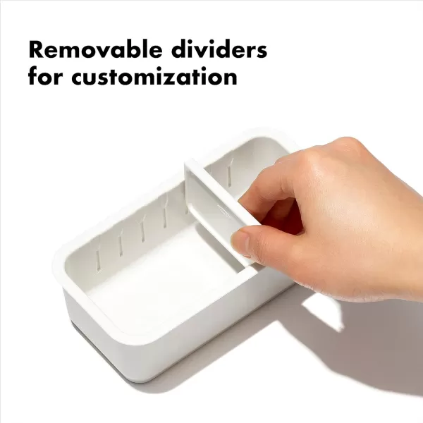 OXO Good Grips 4-Piece Complete Adjustable Drawer Bin Set with Removable Dividers