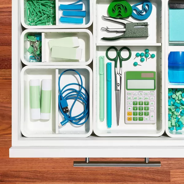OXO Good Grips 4-Piece Complete Adjustable Drawer Bin Set with Removable Dividers