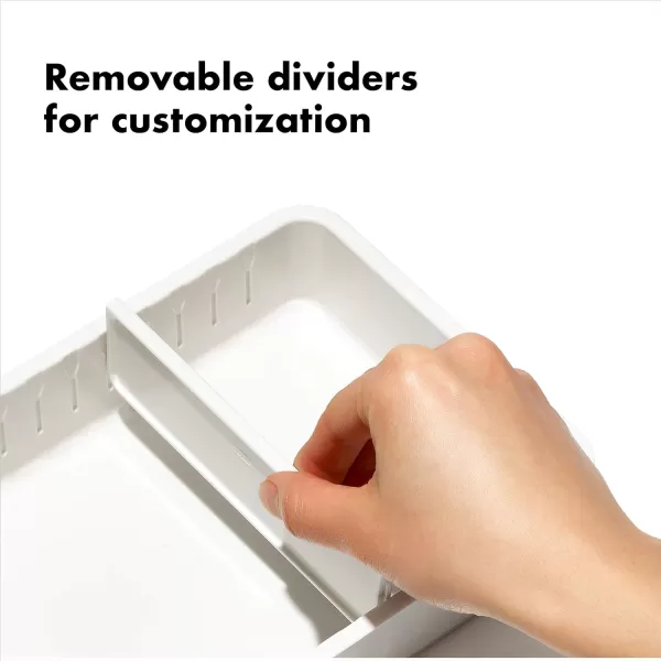 OXO Good Grips 4-Piece Complete Adjustable Drawer Bin Set with Removable Dividers