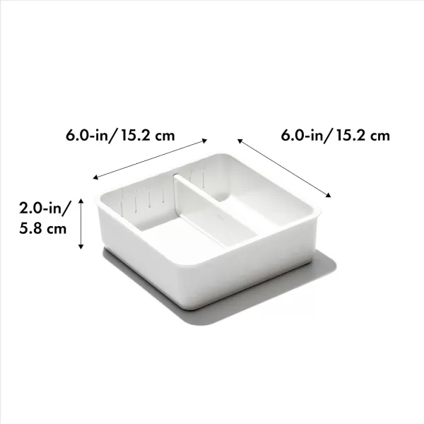 OXO Good Grips 4-Piece Complete Adjustable Drawer Bin Set with Removable Dividers