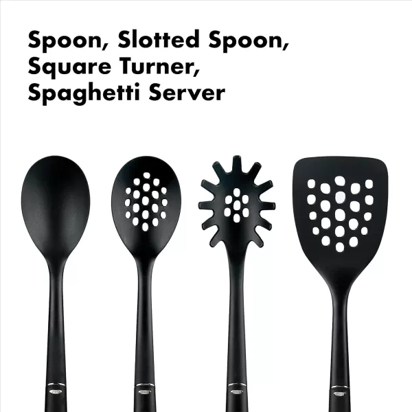 OXO Good Grips 4-Piece Nylon Tool Set, 2.3, Black