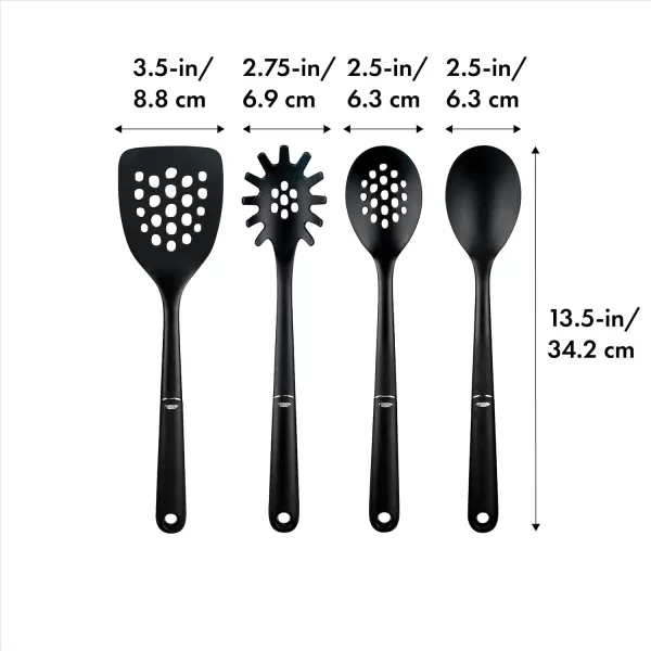 OXO Good Grips 4-Piece Nylon Tool Set, 2.3, Black