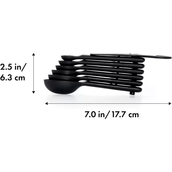 OXO Good Grips 6-Piece Plastic Measuring Spoons with Scraper- White
