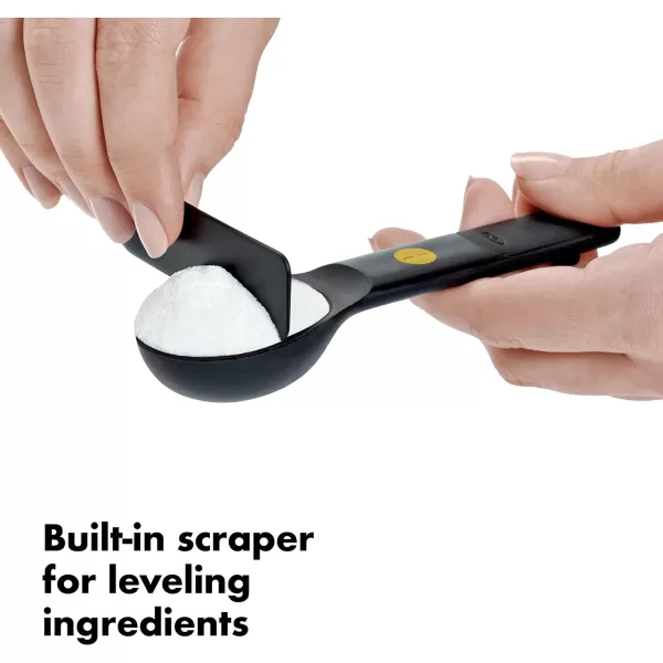 OXO Good Grips 6-Piece Plastic Measuring Spoons with Scraper- White
