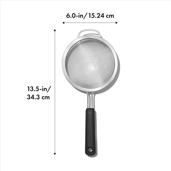 OXO Good Grips 6-in Double Rod Strainer , Black